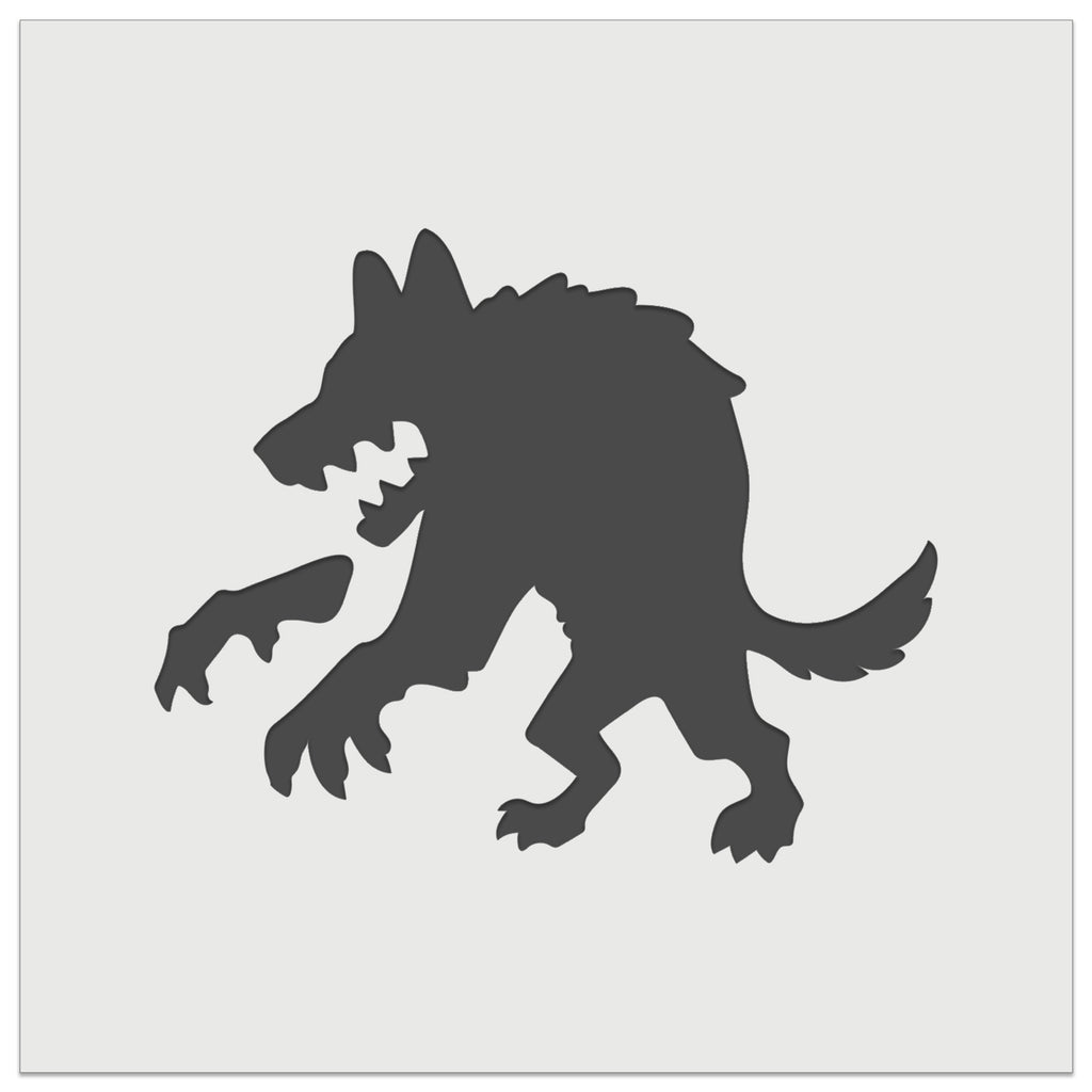 Werewolf Monster Wolf Man Silhouette Halloween Wall Cookie DIY Craft Reusable Stencil