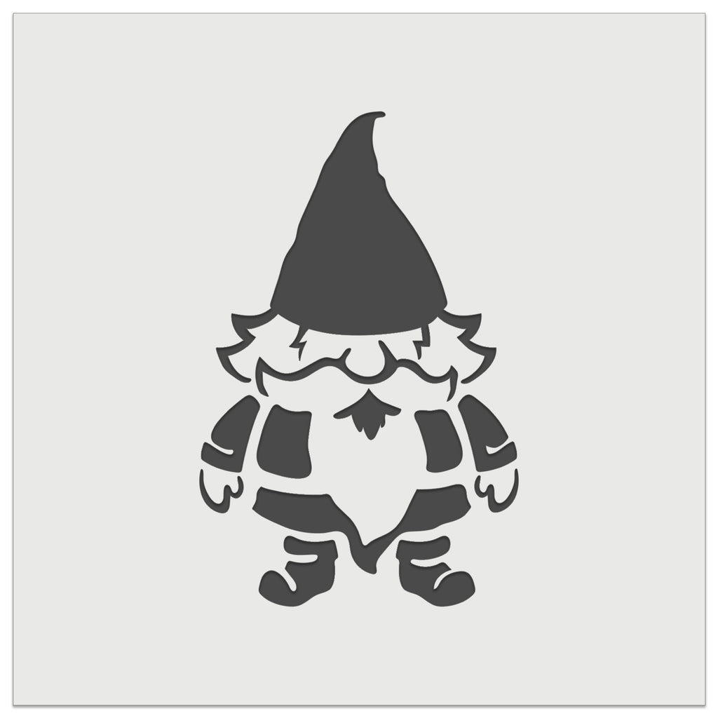 Whimsical Little Garden Gnome Wall Cookie DIY Craft Reusable Stencil