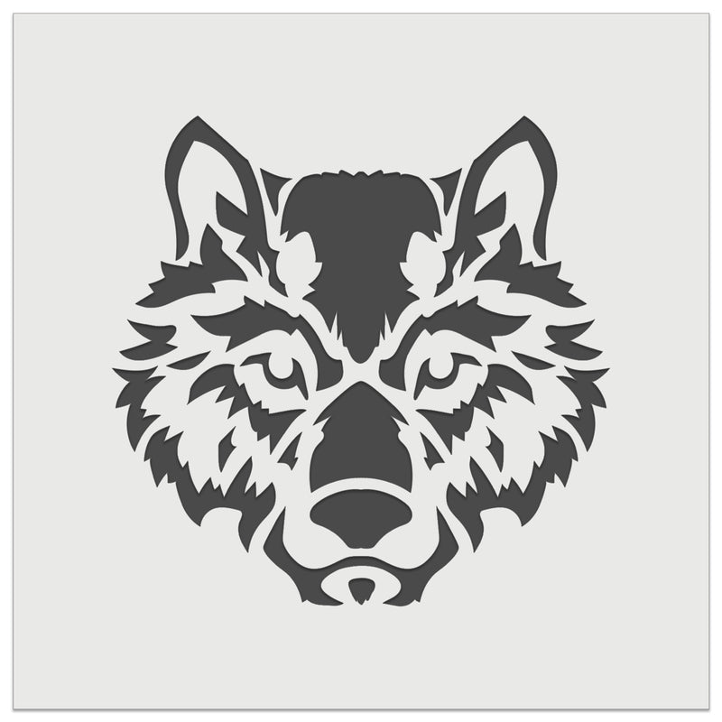 Wild Tribal Wolf Head Wall Cookie DIY Craft Reusable Stencil