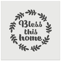 Bless This Home in Wreath Wall Cookie DIY Craft Reusable Stencil