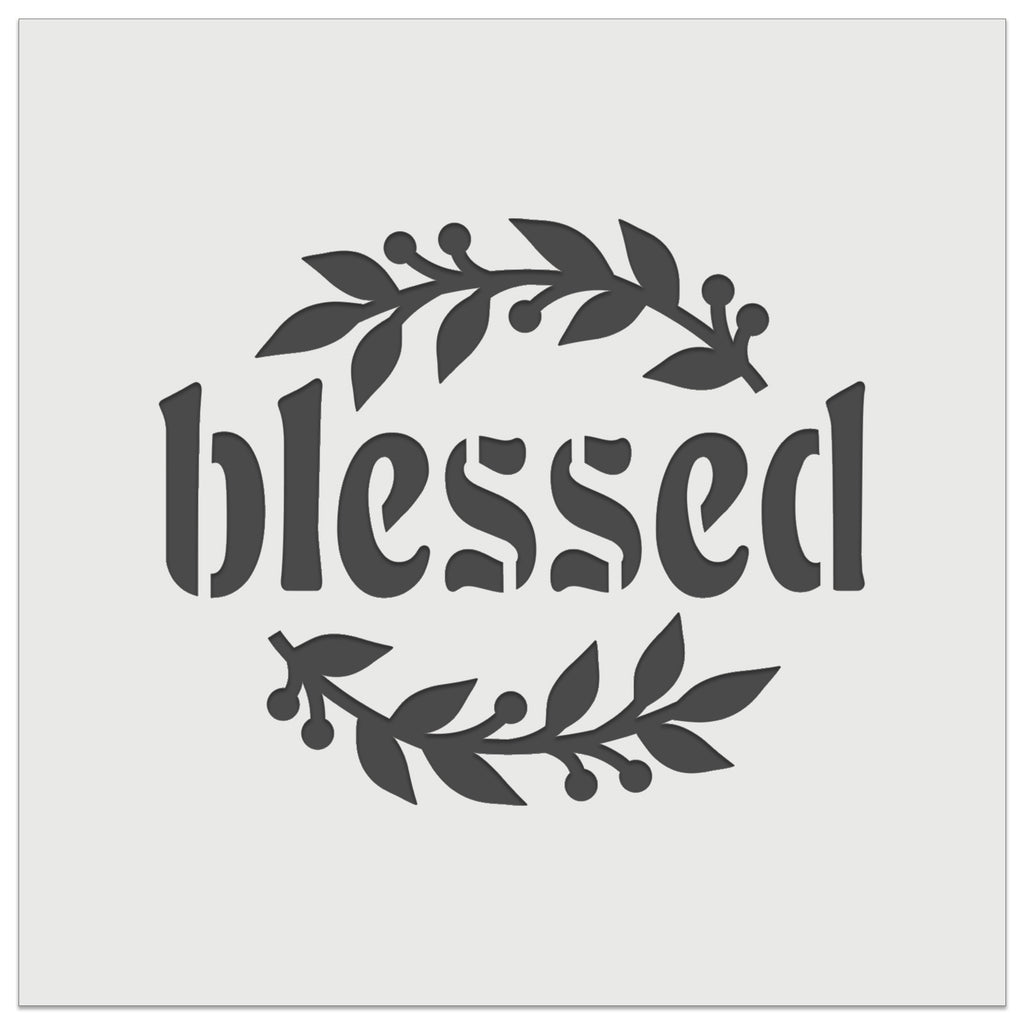 Blessed Leaf and Berries Wall Cookie DIY Craft Reusable Stencil