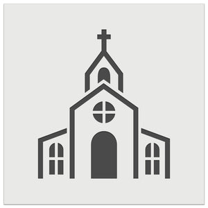 Church Building Wall Cookie DIY Craft Reusable Stencil