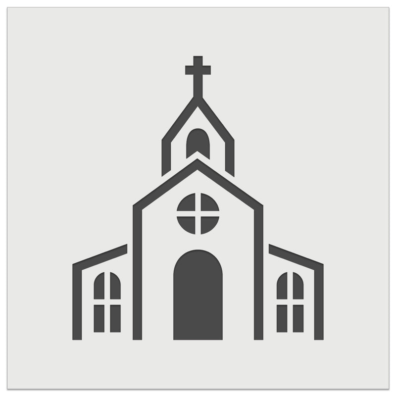 Church Building Wall Cookie DIY Craft Reusable Stencil