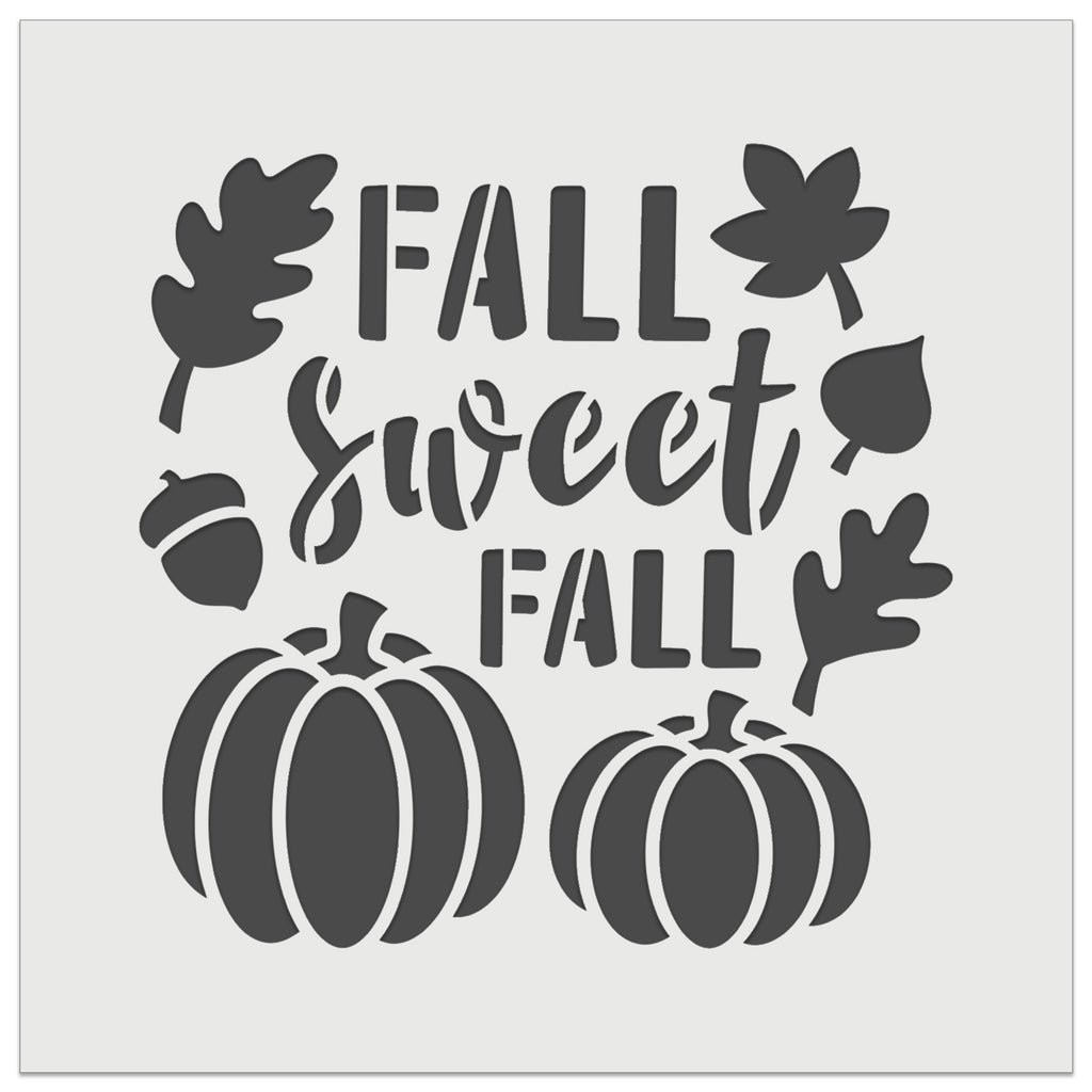 Sweet Fall Pumpkins Acorn Wall Cookie DIY Craft Reusable Stencil