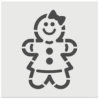 Gingerbread Woman Christmas Cookie Wall Cookie DIY Craft Reusable Stencil