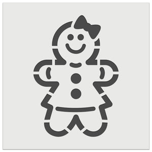 Gingerbread Woman Christmas Cookie Wall Cookie DIY Craft Reusable Stencil