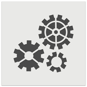 Group of Gears Steampunk Wall Cookie DIY Craft Reusable Stencil