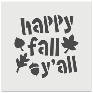 Happy Fall Y'all Wall Cookie DIY Craft Reusable Stencil