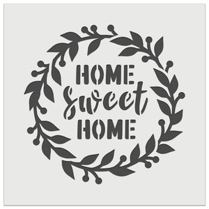 Home Sweet Home Wreath Wall Cookie DIY Craft Reusable Stencil