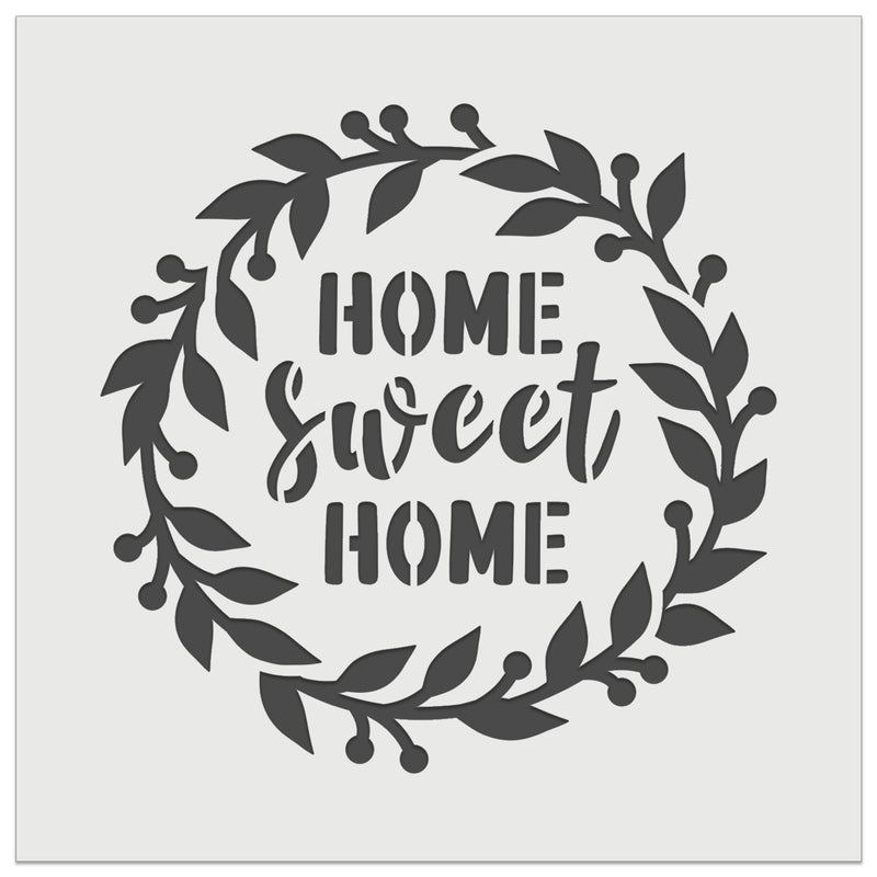 Home Sweet Home Wreath Wall Cookie DIY Craft Reusable Stencil