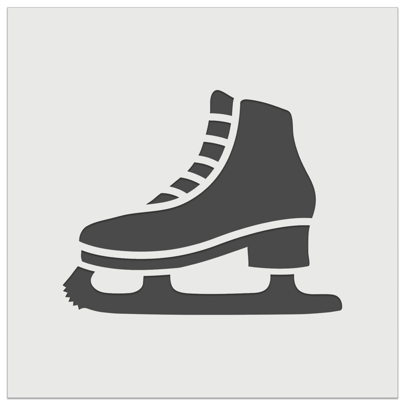 Ice Skate Skating Winter Sport Wall Cookie DIY Craft Reusable Stencil