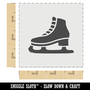 Ice Skate Skating Winter Sport Wall Cookie DIY Craft Reusable Stencil