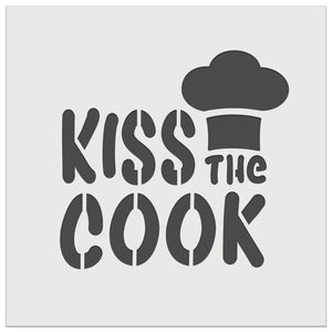 Kiss the Cook Cooking Chef Wall Cookie DIY Craft Reusable Stencil