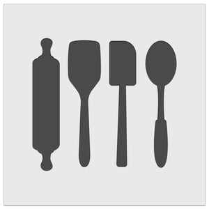 Kitchen Utensils Baking Cooking Wall Cookie DIY Craft Reusable Stencil