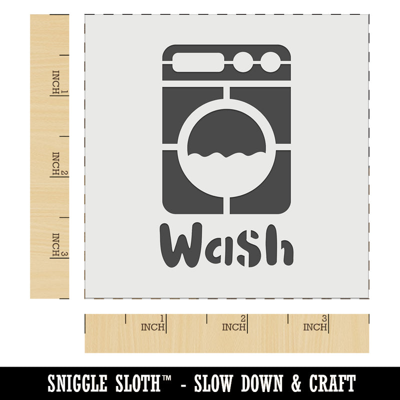 Laundry Wash Washing Machine Wall Cookie DIY Craft Reusable Stencil