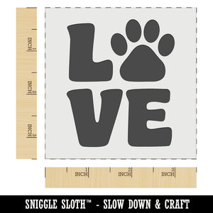 Love Stacked Paw Print Wall Cookie DIY Craft Reusable Stencil