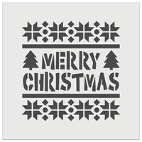 Merry Christmas Sweater Style Wall Cookie DIY Craft Reusable Stencil