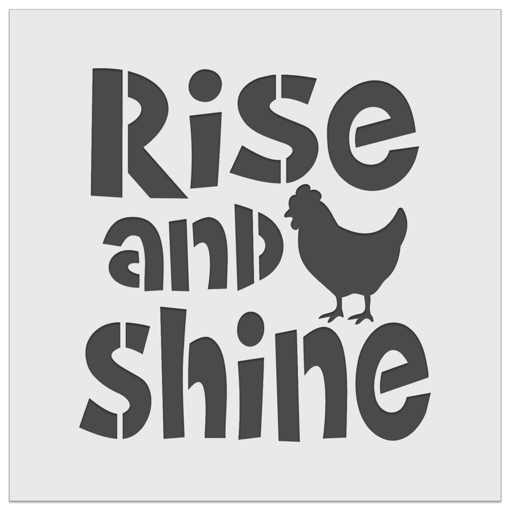 Rise and Shine Rooster Wall Cookie DIY Craft Reusable Stencil