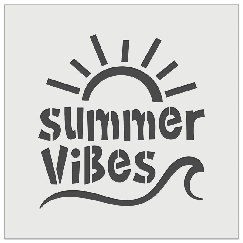 Summer Vibes Wall Cookie DIY Craft Reusable Stencil