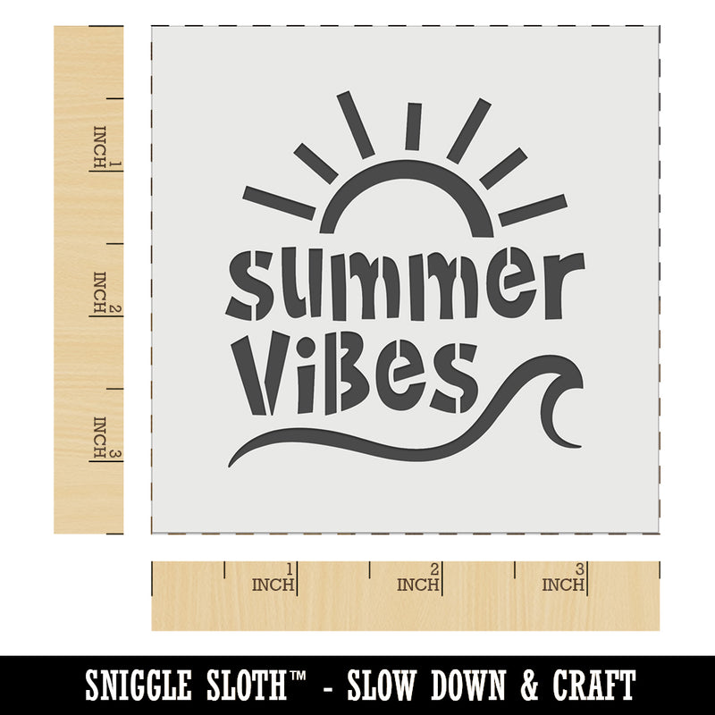 Summer Vibes Wall Cookie DIY Craft Reusable Stencil