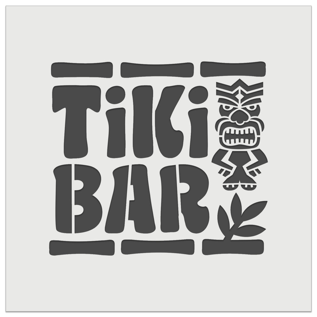 Tiki Bar Wall Cookie DIY Craft Reusable Stencil