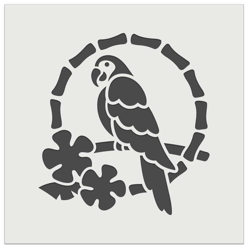 Tiki Bird Parrot Wall Cookie DIY Craft Reusable Stencil