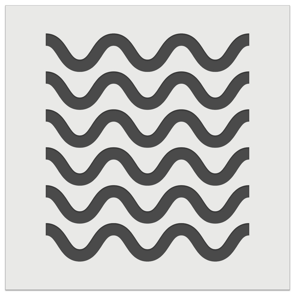 Wavy Line Pattern Wall Cookie DIY Craft Reusable Stencil