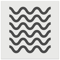 Wavy Line Pattern Wall Cookie DIY Craft Reusable Stencil