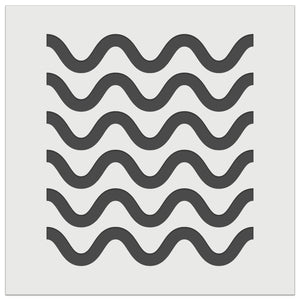 Wavy Line Pattern Wall Cookie DIY Craft Reusable Stencil