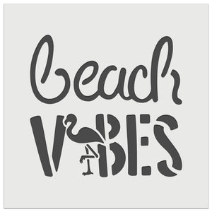 Beach Vibes Flamingo Wall Cookie DIY Craft Reusable Stencil