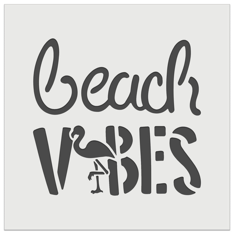 Beach Vibes Flamingo Wall Cookie DIY Craft Reusable Stencil