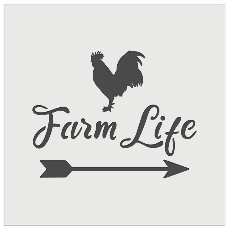 Farm Life Rooster Arrow Weathervane Wall Cookie DIY Craft Reusable Stencil