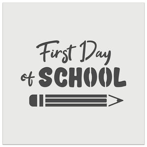 First Day of School Pencil Wall Cookie DIY Craft Reusable Stencil
