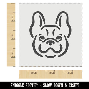 Happy French Bulldog Frenchie Dog Head Wall Cookie DIY Craft Reusable Stencil