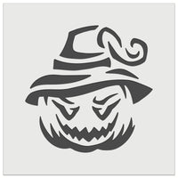 Jack-O'-Lantern Pumpkin Wearing Witch Hat Halloween Wall Cookie DIY Craft Reusable Stencil