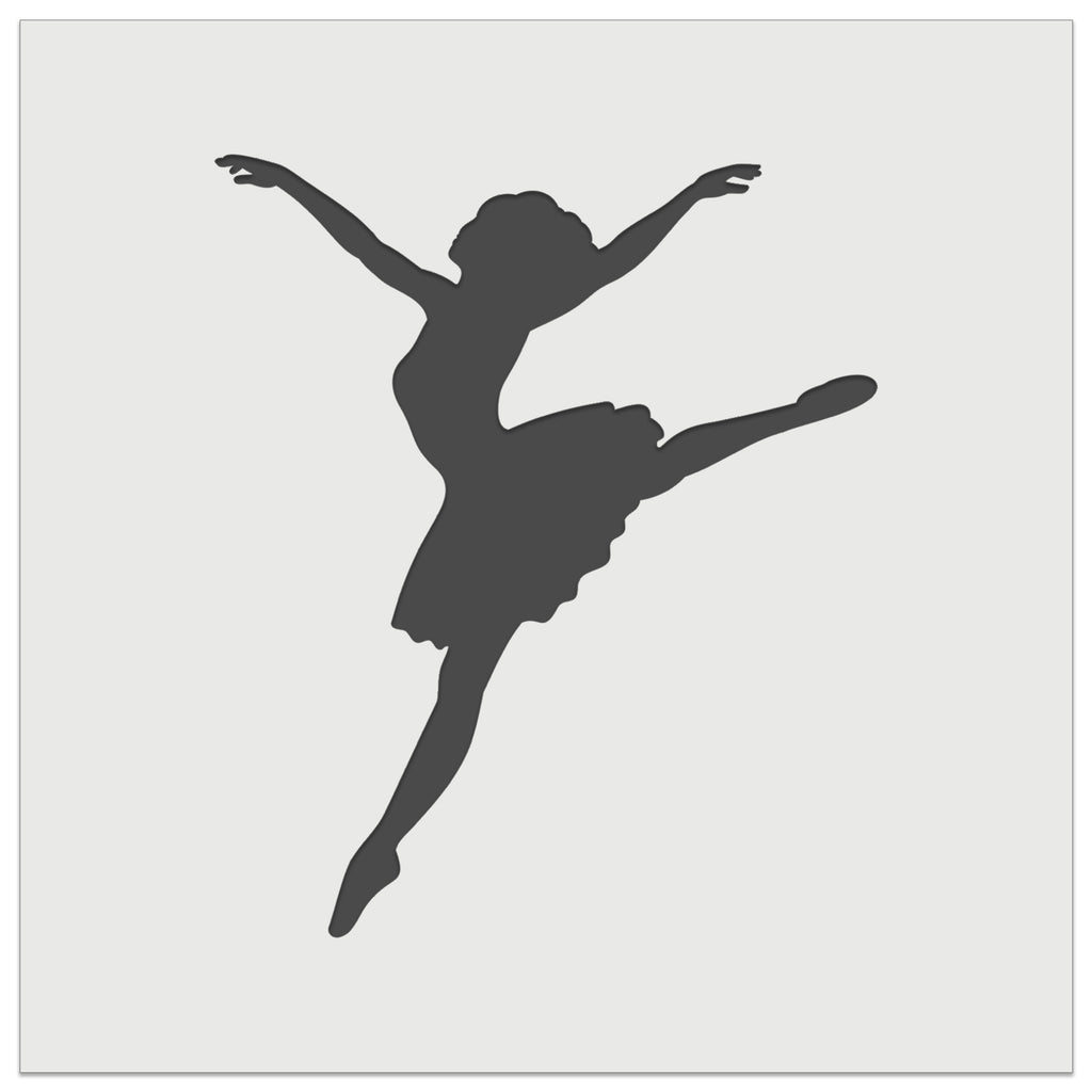 Lady Girl Ballerina Dancing Jumping Ballet Dance Wall Cookie DIY Craft Reusable Stencil