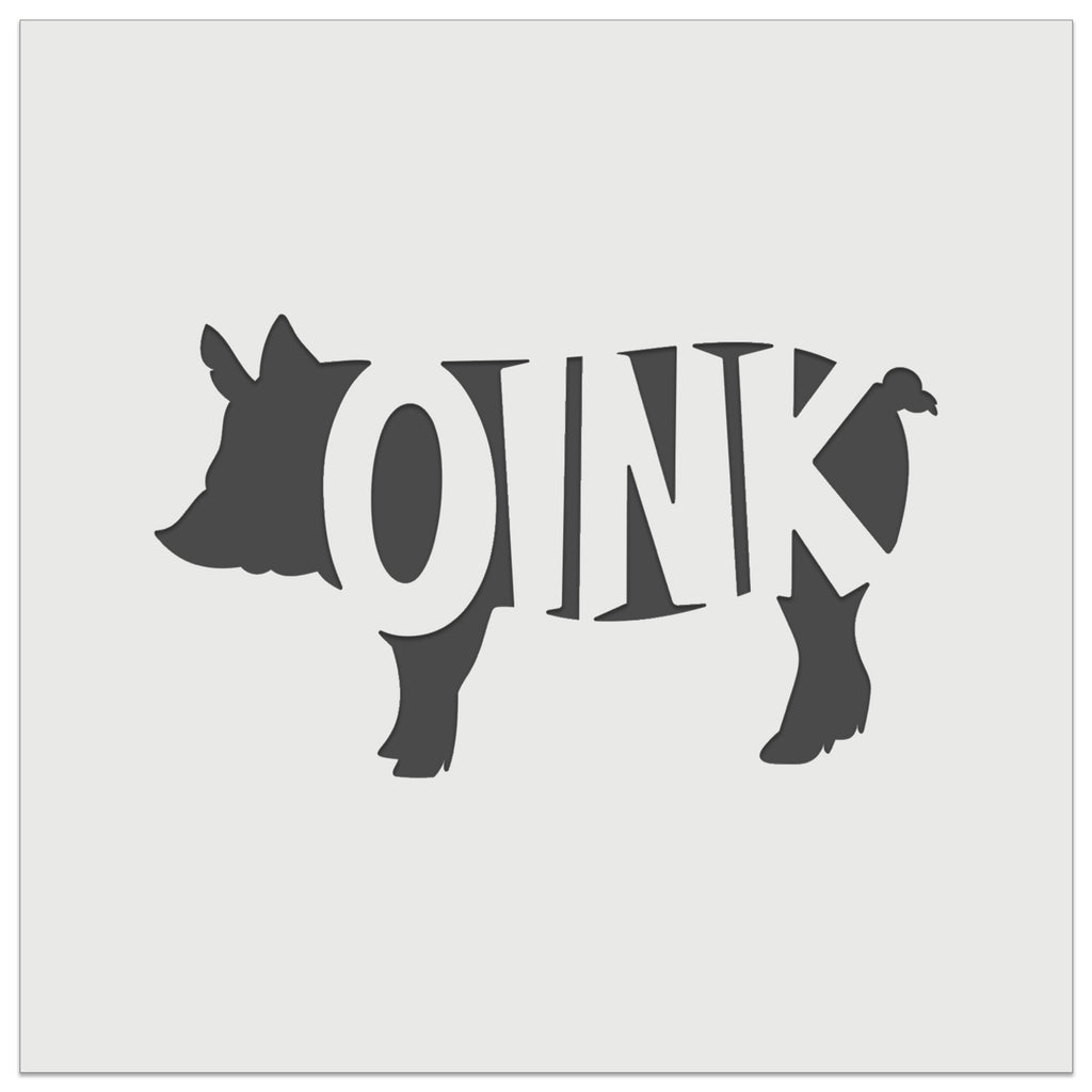 Pig Oink Farm Animal Wall Cookie DIY Craft Reusable Stencil