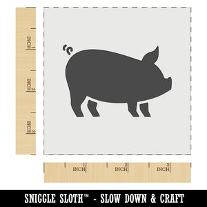 Pig Sideview Farm Animal Wall Cookie DIY Craft Reusable Stencil