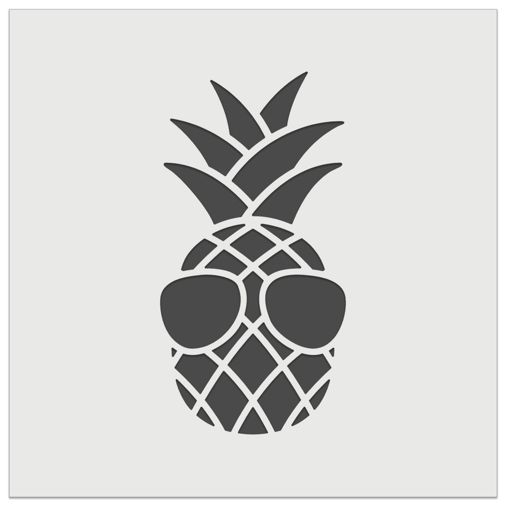 Pineapple Wearing Sunglasses Wall Cookie DIY Craft Reusable Stencil