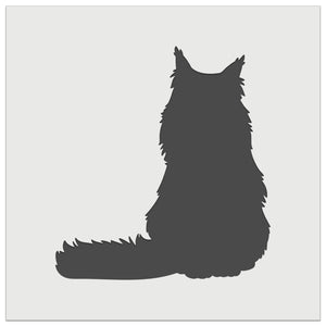 Sitting Maine Coon Cat Wall Cookie DIY Craft Reusable Stencil