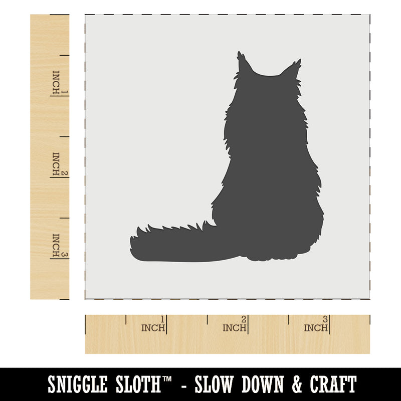 Sitting Maine Coon Cat Wall Cookie DIY Craft Reusable Stencil