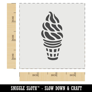 Soft Serve Ice Cream on a Cone Wall Cookie DIY Craft Reusable Stencil