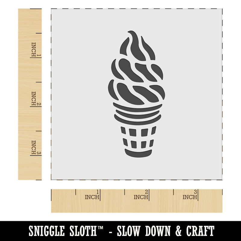 Soft Serve Ice Cream on a Cone Wall Cookie DIY Craft Reusable Stencil