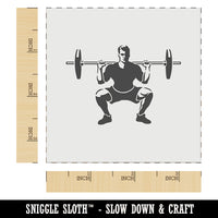 Squat Weightlifting Exercise Workout Gym Wall Cookie DIY Craft Reusable Stencil