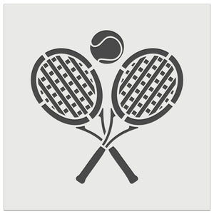 Tennis Rackets Crossed Ball Racquet Sports Wall Cookie DIY Craft Reusable Stencil