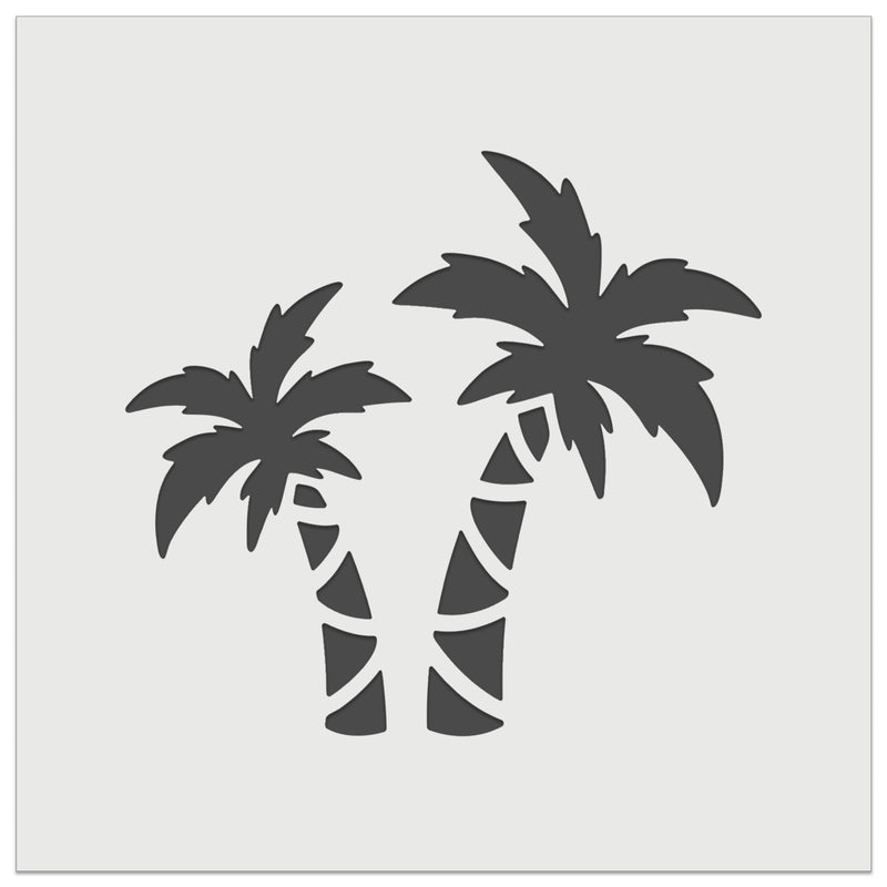 Two Palm Trees Tropical Wall Cookie DIY Craft Reusable Stencil