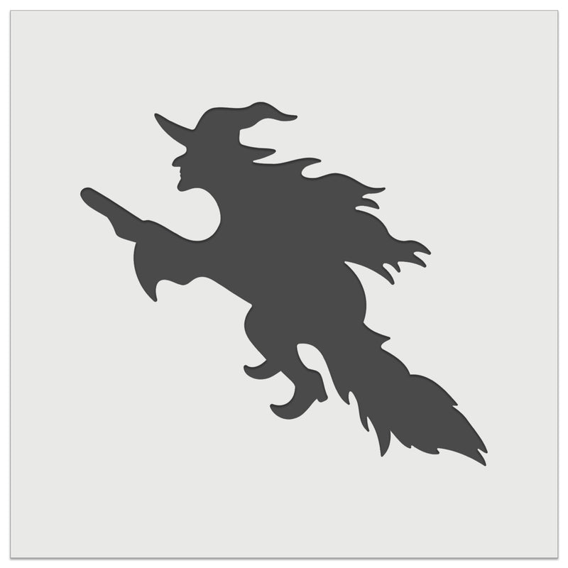 Witch Flying on a Broomstick Halloween Wall Cookie DIY Craft Reusable Stencil
