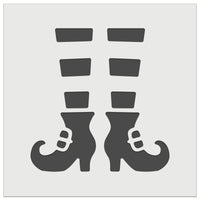 Witch Shoes Striped Stockings Halloween Wall Cookie DIY Craft Reusable Stencil
