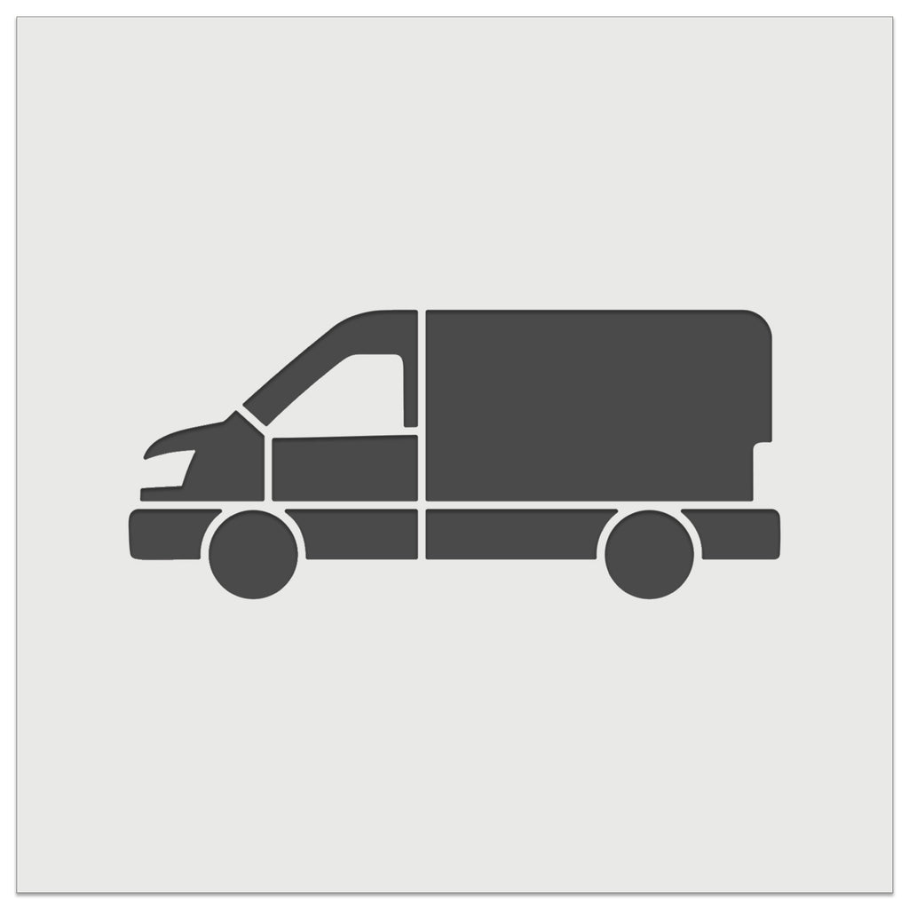 Work Cargo Van Automobile Vehicle Wall Cookie DIY Craft Reusable Stencil