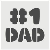 #1 Dad Number One Father's Day Wall Cookie DIY Craft Reusable Stencil